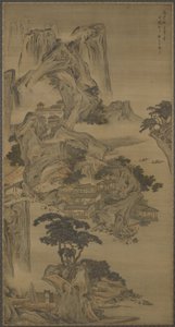 Rückzug am Fluss, im Stil von Li Tang, Qing-Dynastie, 1694